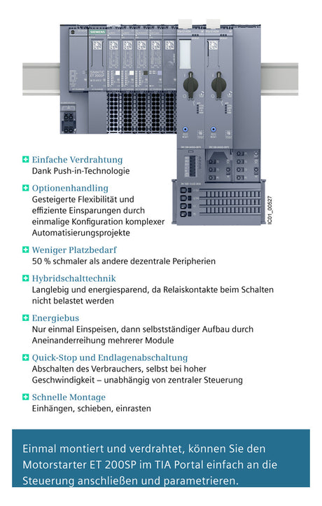 SIEMENS Wendestarter 0,25kW DC 1A 0,3-1A 3RK1308-0DB00-0CP0 IP20