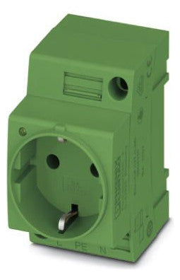 PHOENIX Steckdose REG 250V/AC 16A Typ_CF EO-CF/UT/LED/GN m.KontrLeuchte 2,5TE