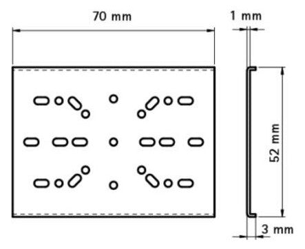 WALRAVEN Fixierplättchen BISMAT 70x52x1 sverz., Zubehör zu BISMAT Schiene