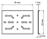 WALRAVEN Fixierplättchen BISMAT 70x52x1 sverz., Zubehör zu BISMAT Schiene