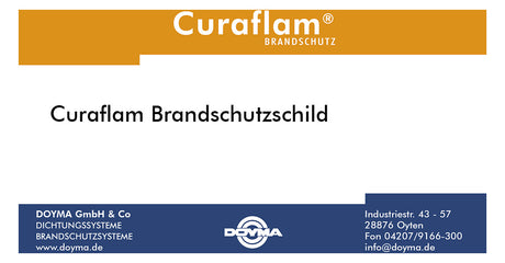 Doyma Curaflam BS-Schild für BSHB Zulassung Z-19.17-324 | 300700000001