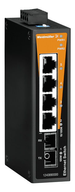 WEIDMÜLLER Switch Hutschiene IE-SW-BL05-4TX-1SC 4x10/100Mbps