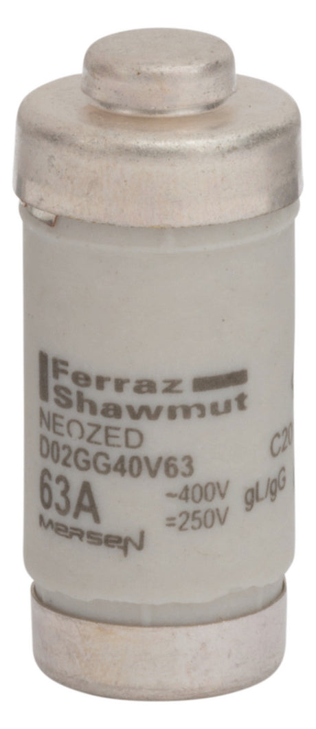 MERSEN D0-Sicherungseinsatz D02 63A 400V D02GG40V63 Cu gG
