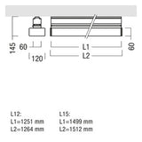 ZUMTOBEL LED-Deckenanbauleuchte 41,5W ws ECOOS2 5500-940 TEC L15 MPO LDE WH 4000K