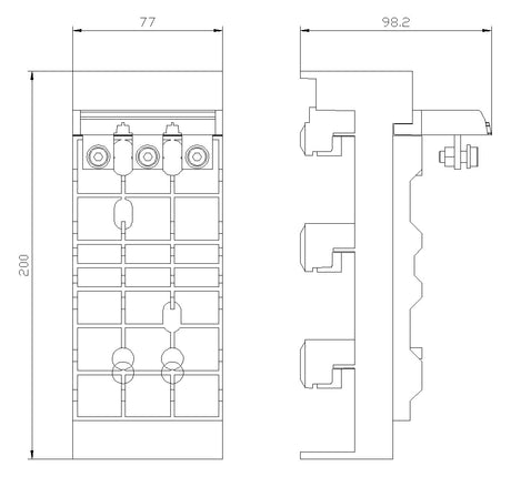 SIEMENS Sammelschienenadapter Abst=60mm 8US1213-4AU01 160A