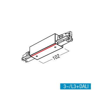 ZUMTOBEL Mitteleinspeisung ws 3p 187mm 3PH EINSP-M WH
