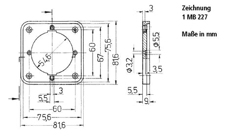 MENNEKES CEE-Flansch CEE-16A 40102