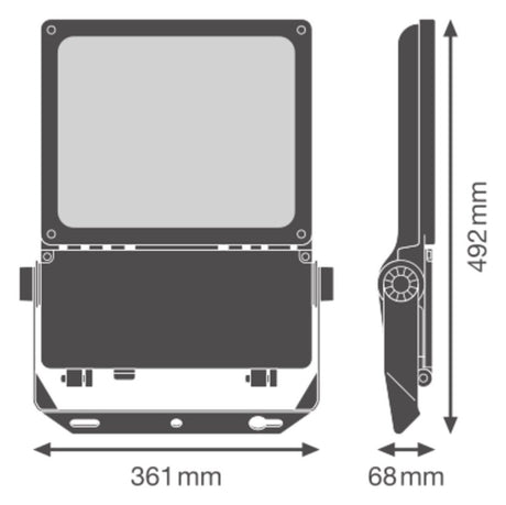 LEDVANCE LED-Anbaustrahler 130W Konv ws FL FLEX P 130W ML 840 A55X120 WAL 1LED