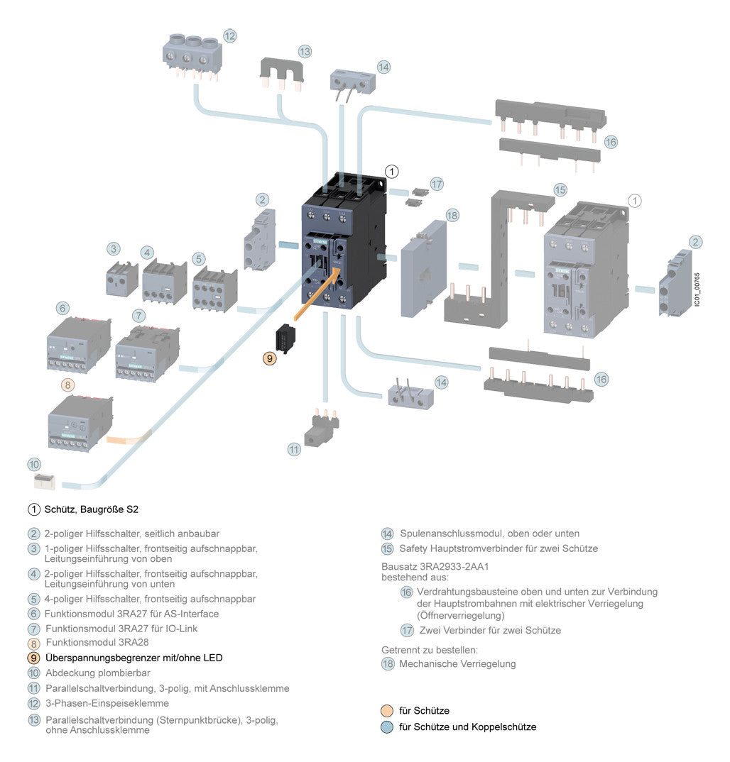 SIEMENS Entstörmodul RC-Glied 3RT2936-1CD00 150-250VAC/DC