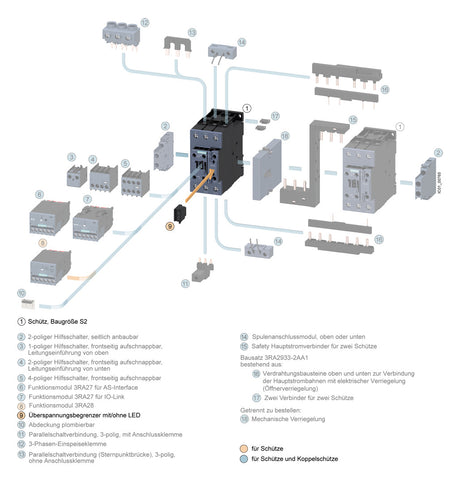 SIEMENS Entstörmodul RC-Glied 3RT2936-1CD00 150-250VAC/DC