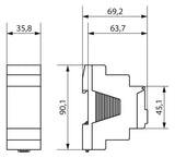 THEBEN Raumthermostat 230V 10A Wechsler RAMSES 366/1 top2 IP20 m.Display