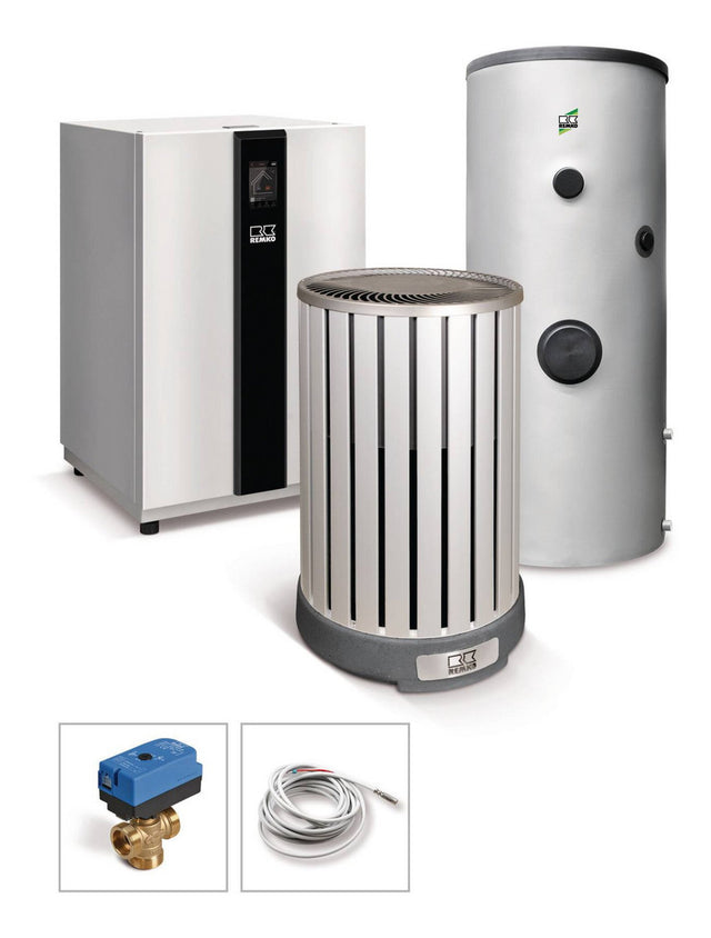 Remko Wärmepumpen-Paket Typ Mannheim HTS 90 + Zubehör, Designline ALU | 256513