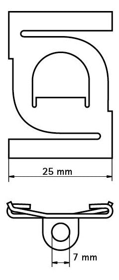 Walraven Profildeckenklammer Britclips ACHZ zum Dreh-Klemmen verz. m. Bohrung 7 | 56030025