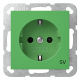 GIRA Steckdose 1f gn glz UP m.BS Schutzk System 55 4453107 IP20