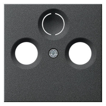 GIRA Zentralplatte Sat/TV/Radio 3f anth System 55 086928 Schraubbef