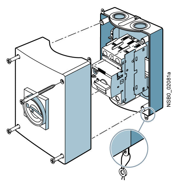 SIEMENS Leergehäuse Schaltgeräte Kst 3RV1923-1FA00 IP55 54x155x126mm Aufb