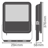 LEDVANCE LED-Anbaustrahler 133W Konv sw FL 200 P 133W 20KLM 830 PS SY100 BK 1LED