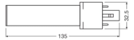 LEDVANCE LED-Röhrenlampe G23 3,5W 4000K DULUX LED S7 EM & AC MAINS V 3.5W 8 ws
