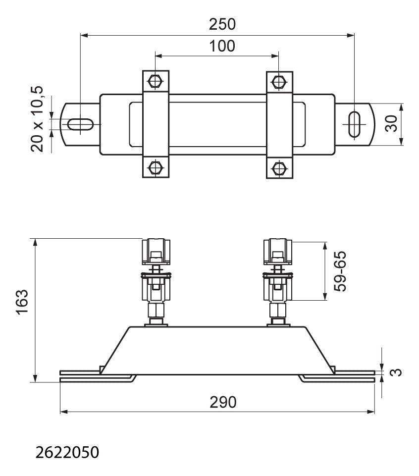 Walraven Fixpunktsatz dB-FiX 80 f. d: 59-65 mm Schallschutz DIN 4109 | 2622050
