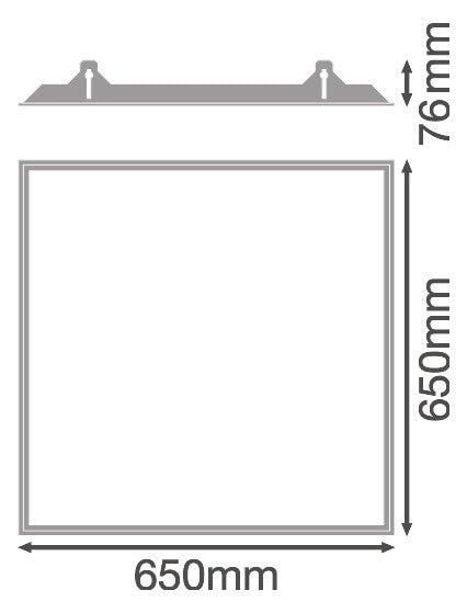 LEDVANCE Einbaurahmen ws Alu L650mm PANEL 625 RECESSED MOUNT FRAME B650mm
