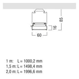 ZUMTOBEL LED-Lichtleiste 37,4W 4000K TECTON MIREL LED5500-840 L1500 LDO 5550l