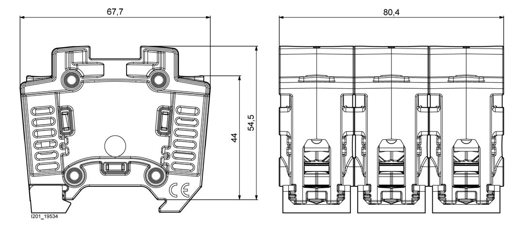 SIEMENS D0-Sicherungssockel 3p D02 REG 5SG5702 63A 400V Kst