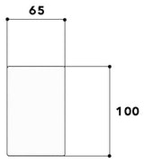 GGK Endstück GEB-K 100x65mm Kst li/re BR 65x100/80-ES rws RAL9010 unbeh