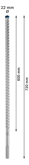 BOSCH-EW Hammerbohrer  22mm SDSmax MAX-8X 60/720mm f.Beton