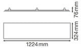 LEDVANCE Einbaurahmen ws Alu L1224mm PANEL 1200x300 RECESSED MOUNT FRAME B324