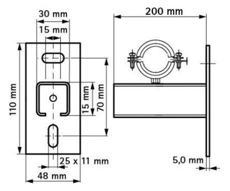 Walraven Befestigungssatz ev 1 Zoll f. Gaszählerhalter (Konsolen 27x18) | 4923035