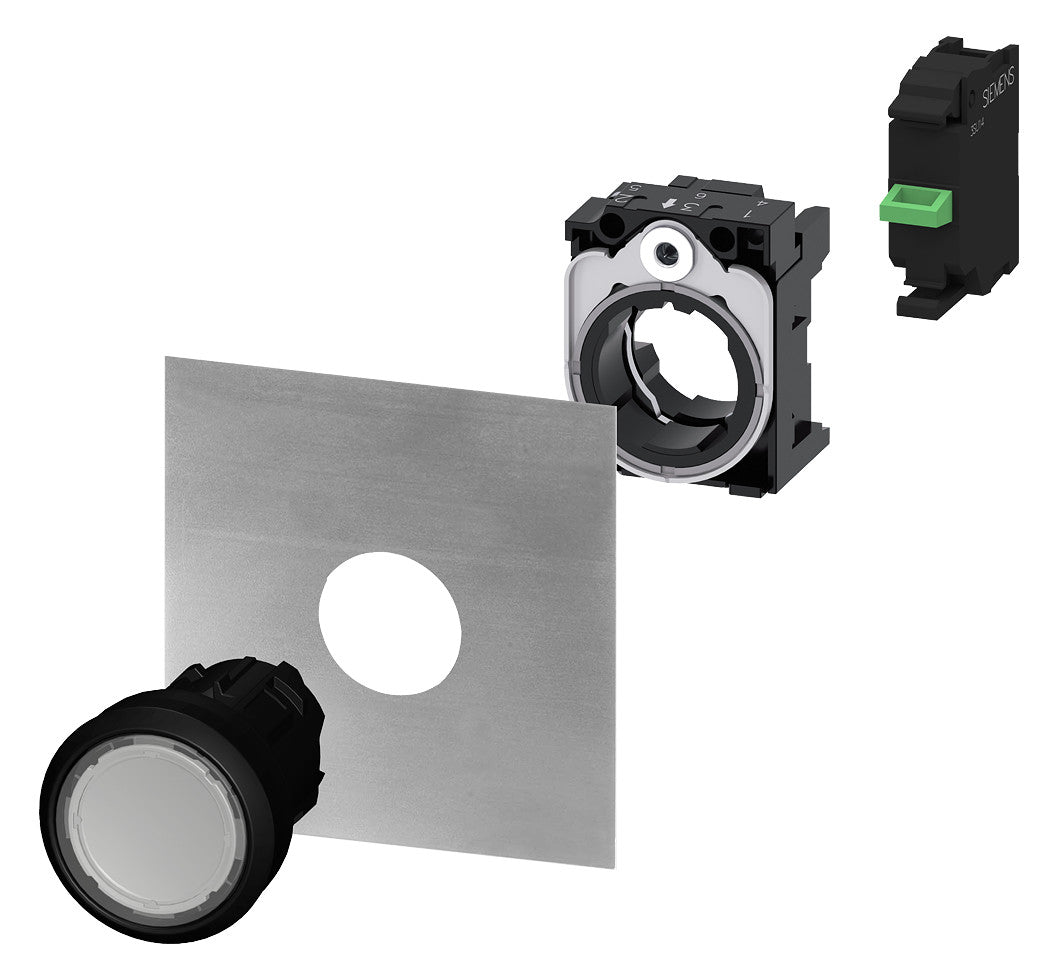 SIEMENS Drucktaster Front 1f  22mm rnd 3SU1000-0AB70-0AA0 29,45x10,4mm IP68