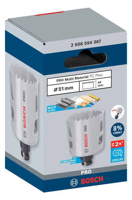 BOSCH-EW Lochsäge  51mm T44mm Sechskant LOCHSÄGE f.Gips Holz
