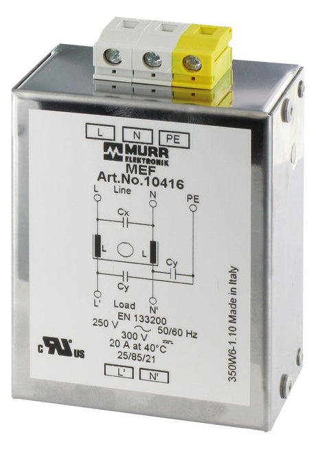 MURR Netzfilter 1p 0-60Hz 300V IP20 20A 10416 Sinus du/dt Funk-Entstör 0-20A