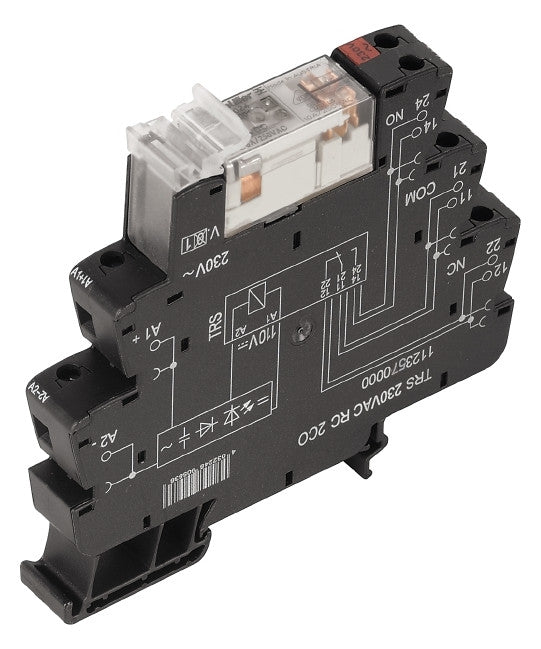 WEIDMÜLLER Schaltrelais 230V/AC 2W IP20 TRS 230VAC RC 2CO 6,4x90x88mm Schraub