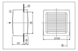 MAICO Fensterventilator 230V selbsttät EVN 22 R 640cbm/h Be/Entlüft Kst ws