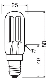 LEDVANCE LED-Röhrenlampe FM E14 4,2W ws LED Special T26 40 300° Fil P 4.2W 2700K