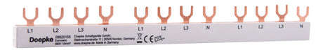 DOEPKE Phasenschiene 3+N 17,8mm 232mm BG4.3.10 10qmm 63A Gabel isol