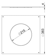 BETTERMANN Montagedeckel ST rnd trocken DUG 350-3 R4 383x383mm 4mm