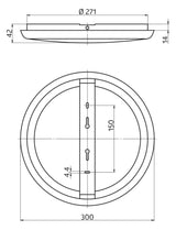 BEG LED-Kunststoffleuchte 25W 3000-5700K AL8-25-300-LED-3C 2120lm ws Konv