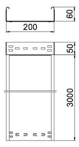 BETTERMANN Kabelrinne ST 60x200x1mm MKSMU 620 FSK SW int.Verb 11800qmm