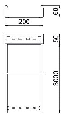 BETTERMANN Kabelrinne ST 60x200x1mm MKSMU 620 FSK SW int.Verb 11800qmm