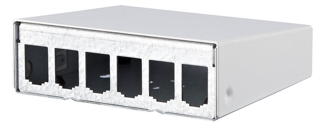 METZ CONNECT Modulträger Wandmont 6Ports 130861-0602-E Schirm RAL9010