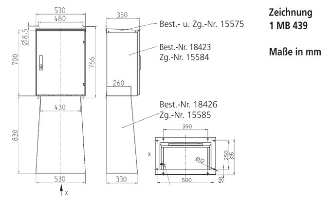MENNEKES CEE-Kombi Edst IP44 1x16A5p400V 83706 1x32A5p400V 1x63A5p400V 4Steckd