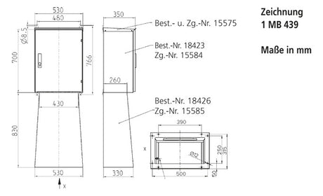 MENNEKES CEE-Kombi Edst IP44 1x16A5p400V 83706 1x32A5p400V 1x63A5p400V 4Steckd