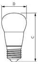 PHILIPS-LM LED-Kugellampe E27 P45 5W ws Corepro Lustre ND 5-40W E27 827 P45 2700