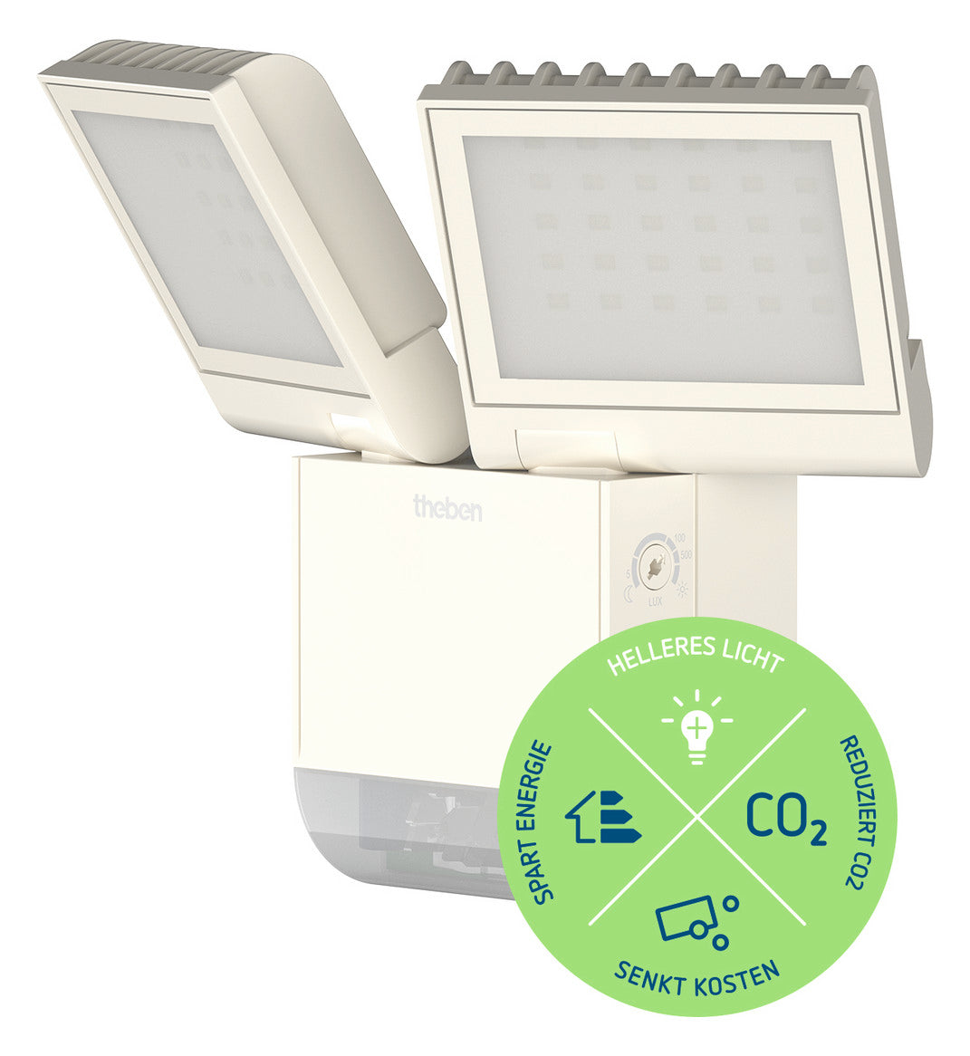 THEBEN LED-Anbaustrahler 17W 2LEDs ws ws theLeda S17-100 WH 4000K 1800lm ws mt