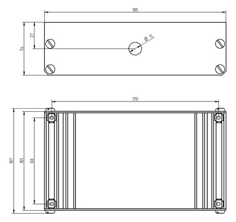 GROTHE UP-Kasten 185x101x56mm UPK 833