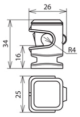 DEHN SE Leitungshalter Blitzsch m.Clip 8 LH DS 8 H16 IGM8 GR Kst Bohrung/m.Gew