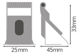 LEDVANCE Montageklammer si ST L25mm PANEL RECESSED MOUNT CLIPS VAL 4x B45mm