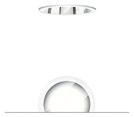 ZUMTOBEL Abblendung sym direkt Glas PANOS R R200 COVER CLEAR WH IP54  230x10